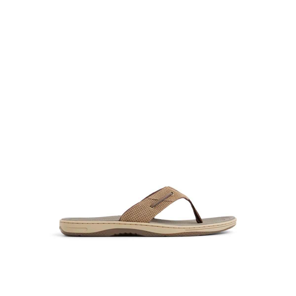 Baitfish Leather Flip Flop Medium Beige Men s Sandals Sperry US